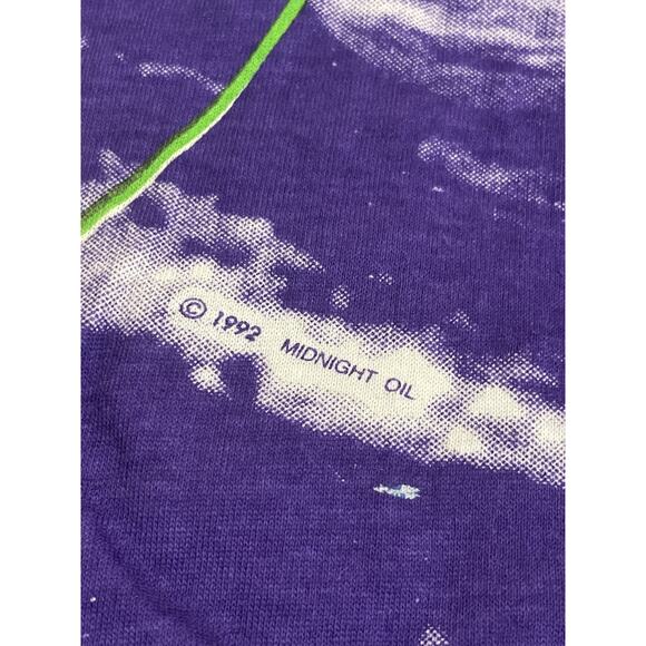 Vintage Midnight Oil 1992 Scream In Blue All Over Print Shirt XL Brockum Tee 90s - Picture 13 of 13